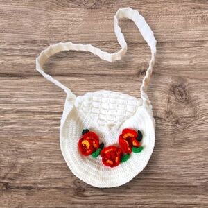 Handmade Crocheted Poppie Handbag purse